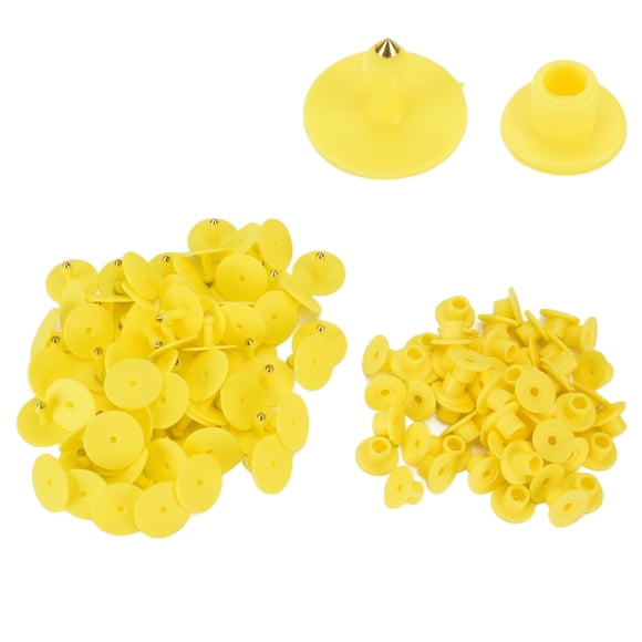 Animal Round Ear Tags, Easy To Distinguish Long Term Use Strong Tensile Resistance Number Livestock Ear Tags for for Sheep for Green,Yellow,Orange