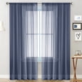 thumbnail image 1 of ZENGHUIJ Solid-Color Double-String Polyester Curtain Sheers Semi-Sheer Curtains Rod-Pocket Style Semi-Sheer Curtains, 1 of 6