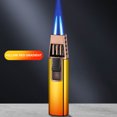 thumbnail image 1 of RYRDWP Windproof Straight Torch Blue Flame Lighter Butane Torch Turbine Torcher Inflatable Gas Windproof Lighter Refillable Butane Lighter For Outdoor BBQ Baking, 1 of 2