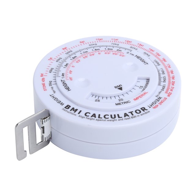 BMI Tape, Weight Loss Calculator Body Fat Caliper Mass Index Tape Measure For Waist
