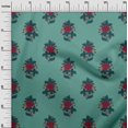 thumbnail image 2 of oneOone Georgette Viscose Fabric Leaves & Floral Block Print Fabric By Yard 42 Inch Wide, 2 of 5