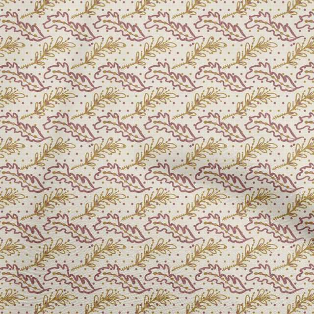 oneOone Silk Tabby Dark Rose Brown Fabric Leaves Craft Projects Decor Fabric Printed By The Yard 42 Inch Wide