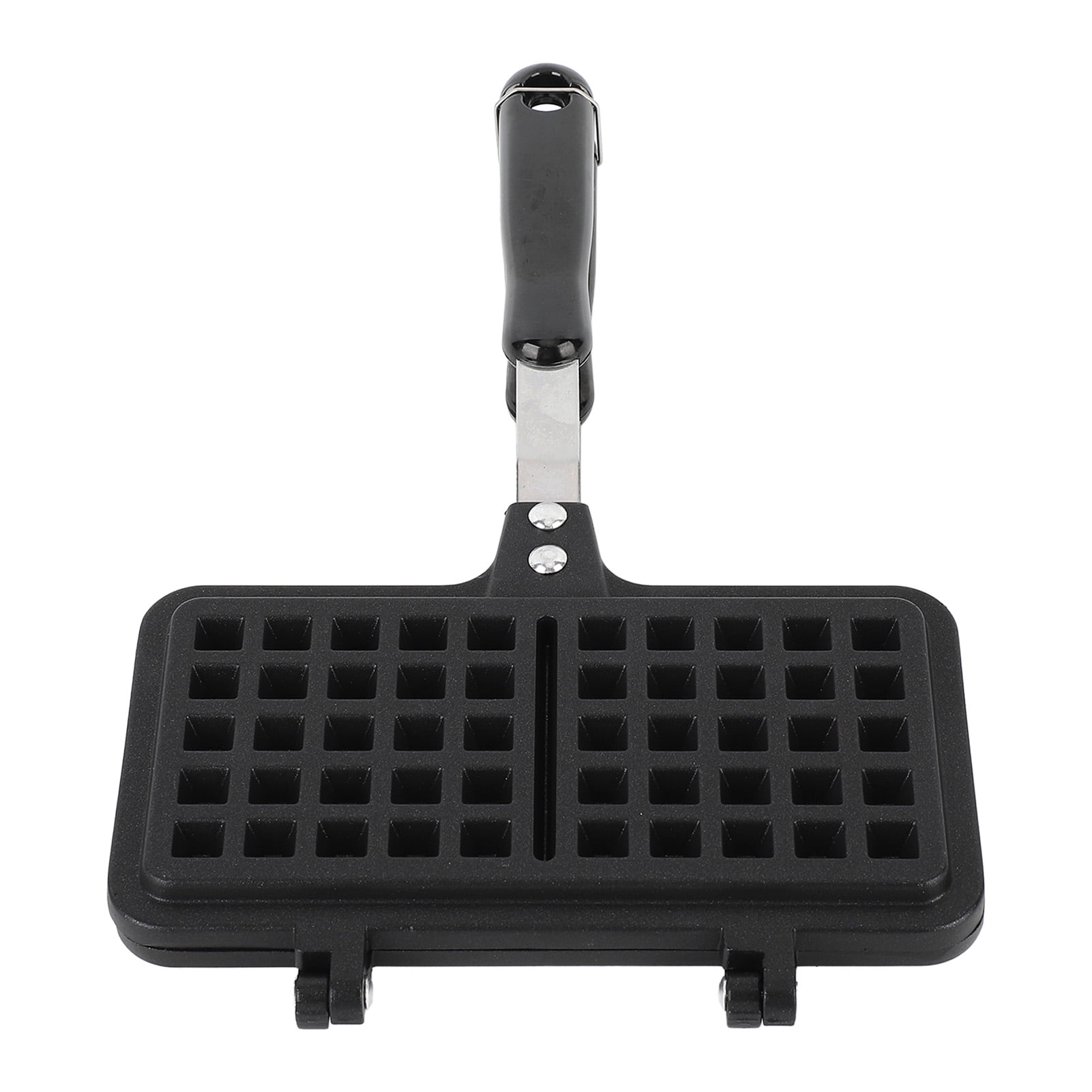 Double Waffle Pan, Multifunctional Double Sided Heating Stovetop Waffle Maker Pan Aluminum  for Breakfast