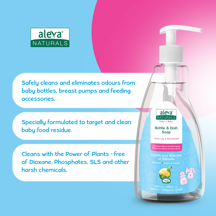 Aleva Naturals Bottle & Dish Liquid, Water Lily Scent - 500ml