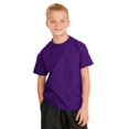 thumbnail image 2 of Hanes Authentic TAGLESS Kid`s Cotton T-Shirt, S, Purple, 2 of 6