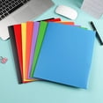 thumbnail image 4 of ZTTD 1Pcs Twin-Pocket Folders, File Folders with Pockets and Business Card Slot, Heavy Duty Plastic 2 Pockets Folders for Documents, Letter Size (Type1-Orange), 4 of 9