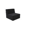 thumbnail image 1 of Novogratz The Flower Modular Chair and Lounger Bed with 5-in-1 Design, Black, 1 of 8