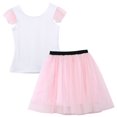 thumbnail image 3 of Mère Fille Femmes Enfant Filles Été T-shirt Hauts Jupe Robe en Tulle Tenues Assorties Ensemble, 3 of 5