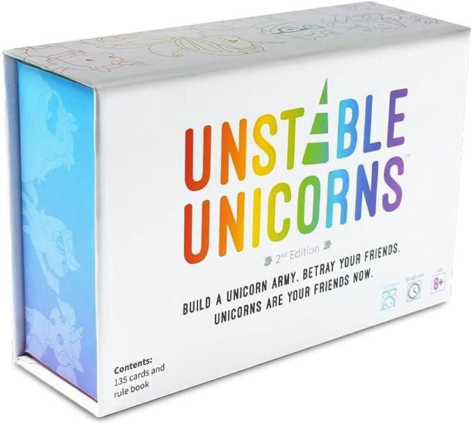 Unstable Unicorns (English version) A card game by Tee Turtle - 2 to 8 players - A game for the whole family - Duration 30 to 45 minutes - For family game nights - For teens and adults 14+ -