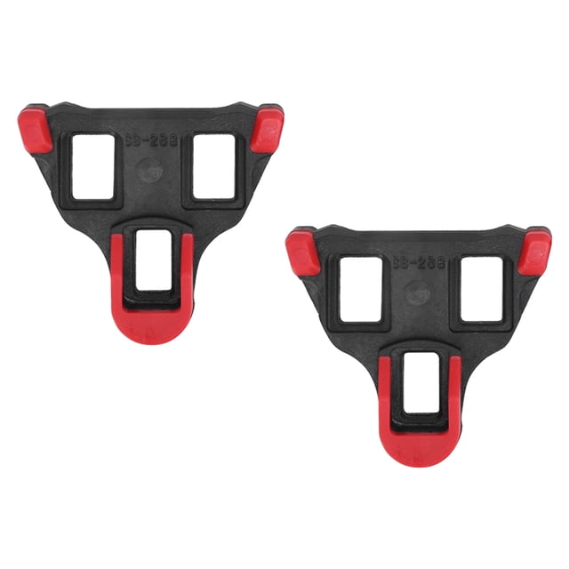 Bike Self Locking Pedal Cleats Set, 6 Degree Float Self Locking Cycling Pedals Cleat Antislip Comfortable Compact Simple With Screw For Safe Cycling Black Red