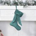 thumbnail image 4 of Iumwxz White Velvet Christmas Stocking with Snowflake and Star Patterns 40x19cm Holiday Tree Ornament Sock with Rope Hanger for Festive Home Decor Includes 1 Stocking, 4 of 6