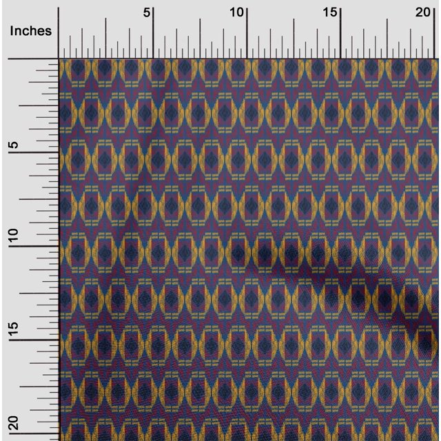 oneOone Georgette Viscose Fabric Geometric Ikat Print Fabric By Yard 42 Inch Wide
