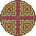 thumbnail image 1 of Ahgly Tapis de Zone Rond Lavable en Machine Intérieur Transitionnel Brun Doré Foncé, 4 Pieds Rond, 1 of 7