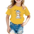 thumbnail image 1 of HNMKIU T-Shirt Graphique Stylé pour Filles à Manches Courtes pour l'Été, Tenue Décontractée Tendance, Haut à Col Rond pour Jeunes Fashionistas, 1 of 5