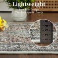 thumbnail image 4 of YUSAZENS 6 x 9 Floral Vintage Washable Area Rug Low-Pile Non-Slip Rug, Distressed Print for Living Room, Bedroom, Indoor Area Rug for Home Decor Green/Multi, 4 of 6