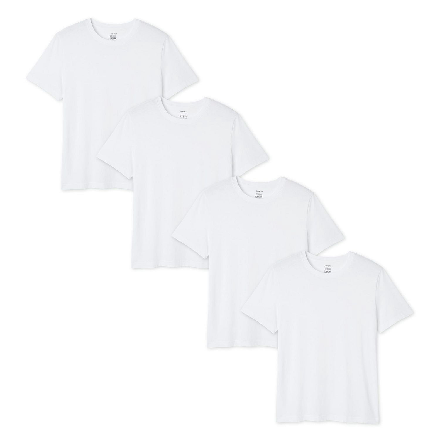 George Men's Crew Neckline Tee 4-Pack