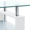 thumbnail image 3 of vidaXL Table Basse Blanc et Transparent 95x55x40 cm Verre Trempé, 3 of 5