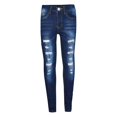 thumbnail image 1 of 3-13 Years Old Childrens Fashion Tight Hole Pocket Button Zipper Long Jeans, 1 of 4