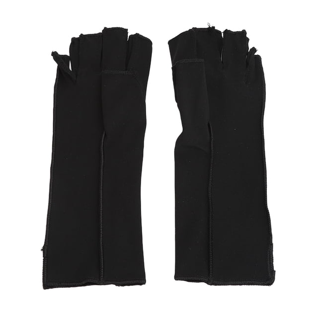 Gants en Cuivre pour l'Arthrite, Gants de Compression pour Hommes Femmes Noirs, Réduire la Douleur par Compression, Adaptés à l'Arthrite, Design Demi-Doigt, Adaptés à Diverses Conditions