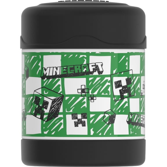 Thermos Kids Stainless Steel Vacuum Insulated FUNtainer Food Jar, 10 oz Minecraft