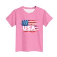 thumbnail image 3 of T-Shirt pour Enfants, Imprimé de la Fête de l'Indépendance à Manches Courtes et Col Rond, Haut Décontracté et Polyvalent pour Garçons et Filles de 3 à 15 Ans, 3 of 6