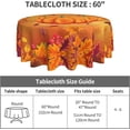 thumbnail image 4 of Fall Round Tablecloth Thanksgiving Table Cloths 60 Inch Washable Reusable Decoration Table Cover for Kitchen Party, 4 of 5