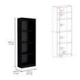 thumbnail image 3 of FM FURNITURE Elida 3 Piece Living Room Set Black Engineered Wood, 3 of 7
