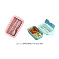 thumbnail image 4 of 1100ml Lunch Box Home Travel Hiking Food Work Fruits Breakfast Storage Container Reusable Chopsticks Spoons Lunchbox Adults Pink, 4 of 9