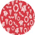 thumbnail image 1 of Ahgly Company Machine Washable Indoor Round Transitional Light Coral Pink Area Rugs, 4' Round, 1 of 7