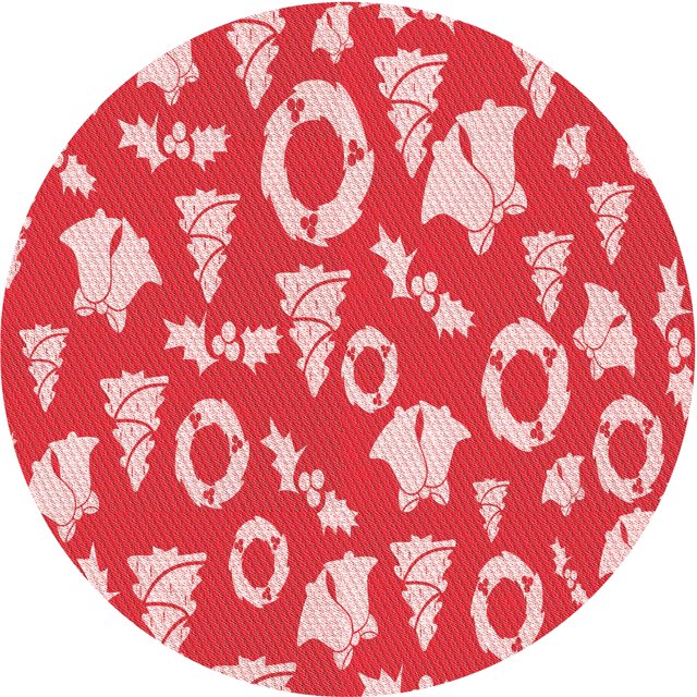 Ahgly Company Machine Washable Indoor Round Transitional Light Coral Pink Area Rugs, 4' Round