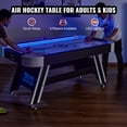 thumbnail image 2 of VEVOR Air-Powered Hockey Table, 72" Indoor Hockey Table for Kids and Adults, LED Sports Hockey Game with 2 Pucks, 2 Pushers, and Electronic Score System, 2 of 9
