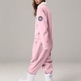 thumbnail image 3 of Timegard Winter Women Snowsuit Lapel Neck Long Sleeve Loose Rompers Outdoor Ski Active Athletic Windproof Jumpsuit, 3 of 8
