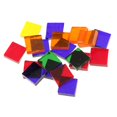 thumbnail image 3 of simhoa 250pc/set Colored Puzzle Mosaic Clear Glass Tiles Square Rhombus Decoration 10mm, 3 of 8