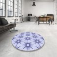 thumbnail image 4 of Ahgly Tapis d'Intérieur Lavable en Machine Carré Transitionnel Bleu Ciel, 7 Pieds Carré, 4 of 7