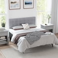 thumbnail image 2 of Costway Full/Queen Size Headboard Linen Fabric Upholstered Button Tufted Solid Wood Leg, 2 of 10