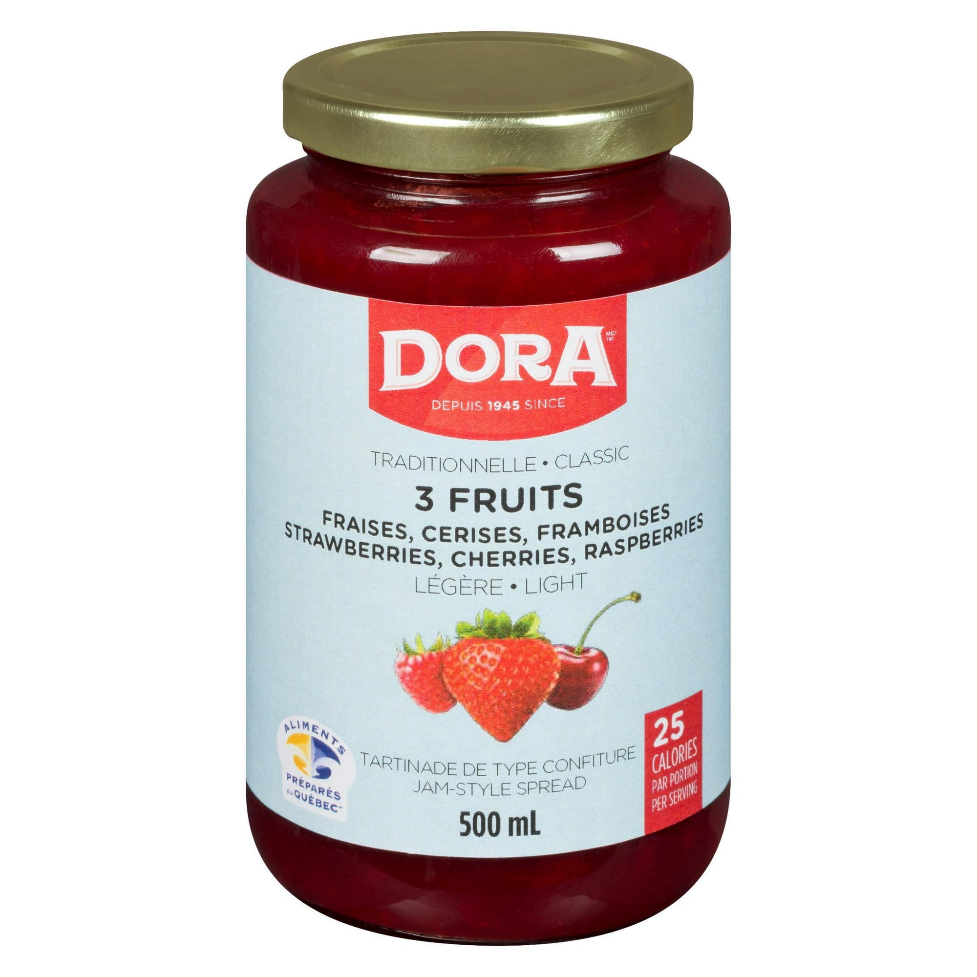 Dora Strawberry, Raspberry, Cherry Traditional Light Spread