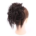thumbnail image 4 of Chignon Désordonné Pièce de Cheveux Extension de Cheveux avec Bande Élastique Chignon Ondulé Extensions de Cheveux Synthétiques Chouchous Chignons Postiche pour Femmes, 4 of 7