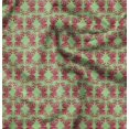 thumbnail image 1 of Soimoi Green Poly Georgette Fabric Butterflies Butterfly Printed Fabric 1 Yard 52 Inch Wide, 1 of 6