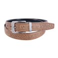 thumbnail image 1 of CTM® Ceinture à Boucle à Pince Réversible en Cuir Mat à Imprimé Croco, 1 of 4