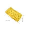 thumbnail image 4 of Bandeau d'Hiver pour Femmes Élasticité Tête Chaude Bandeau Épais Est pour Dames Cache-Oreilles Style Simple Accessoires pour Cheveux pour Femmes Jaune, 4 of 6