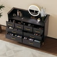 thumbnail image 2 of AKDSteel Commode Moderne à 8 Tiroirs avec Lumières DEL et Station de Recharge – Grand Coffre de Rangement pour Chambre, Salon, Entrée, 49 Pouces de Large, 2 of 8