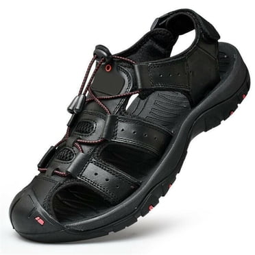 New Leather Sandals Mens Outdoor Wading Leisure Sports First Layer Cowhide Beach Shoes