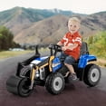 thumbnail image 3 of Costway Rouleau Compresseur pour Enfants 12 V Tracteur Électrique Télécommandé avec Musique et Lumière DEL Bleu, 3 of 10