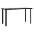 thumbnail image 2 of vidaXL 7 Piece Garden Dining Set Black Steel and Textilene, 2 of 5