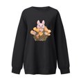 thumbnail image 3 of 50 % de Rabais Liquidation Chandail en Molleton Surdimensionné pour Femmes 2023 Décontracté Classique Nouvel An Chandail Mode Lapin Col Rond Manches Longues Sans Capuche Chandail Ample, 3 of 3