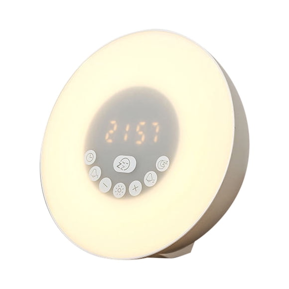 EGNMCR Machine à Sons Créative Réveil Lumineux au Lever du Soleil Réveil Lumière Musique Coucher de Soleil Lumières Colorées Maison Veilleuse Led avec Lumière FM Réveil au Lever du Soleil
