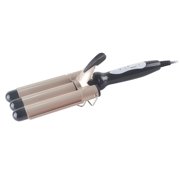 Hair Crimper Quick Heated 3 Barrel Curling Iron Wand Triple Hair Curler