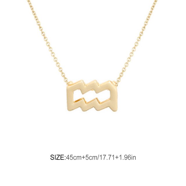 stanreset Constellation Thème Amitié Collier Créatif Confortable Ins Exquis Durable Résistant à la Rouille Léger Accessoire de Mode Aquarius Or