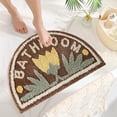 thumbnail image 1 of Meitianfacai Thickened Semi-Circular Shower Mat - Water Absorbent Non-Slip Bathroom Rug For Doorway Toilet Washroom And Bathroom Entrance - Ensuring Comfort, 1 of 9