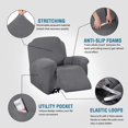 thumbnail image 2 of Super Stretch Recliner Couch Covers Chair Cover Form Fitted Non Slip Reclining Slipcovers for Standard Large Recliner, Soft Thick, 2 of 7
